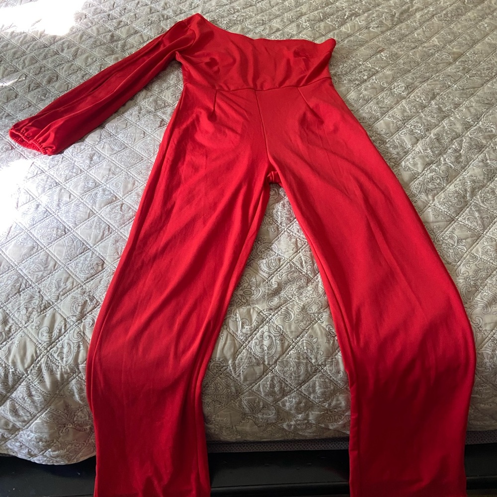 One arm open sleeve jumpsuit